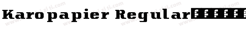 Karopapier Regular字体转换